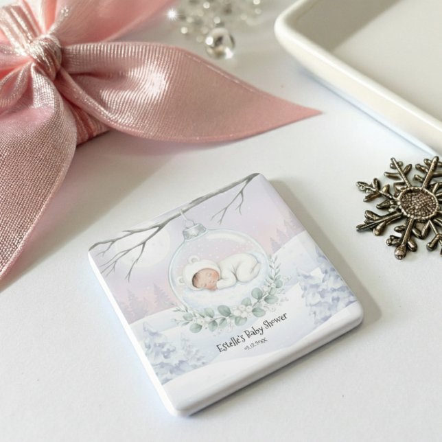 Our Little Snowbaby is on the way Keepsake Favor Magnet (Von Creator hochgeladen)