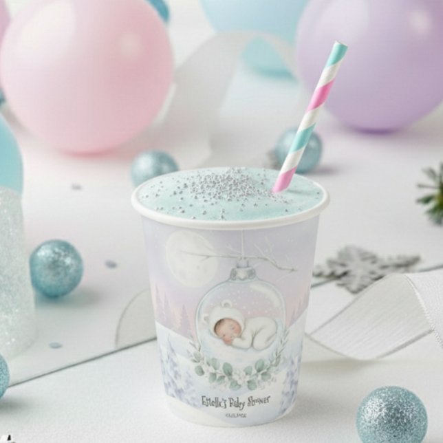 Our Little Snowbaby is on the way Winter snow  Pappbecher (Von Creator hochgeladen)