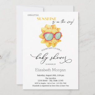 Our Little Sunshine,Sun, Dots Invitation Einladung