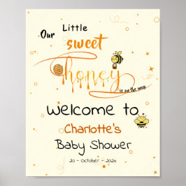 Our Little Sweet Honey Is On The Way Baby Shower Poster