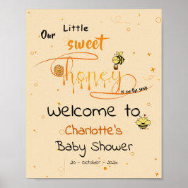 Our Little Sweet Honey Is On The Way Baby Shower Poster