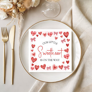 Our Little Sweetheart Baby Shower Serviette
