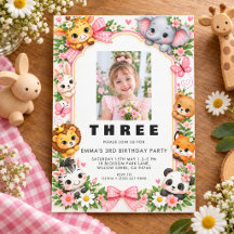 Our Little Sweetheart Is Three Photo Birthday