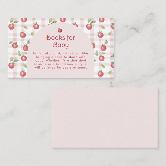 Our Little Tomato Baby Shower Enclosure Card  Begleitkarte (Vorne/Hinten)