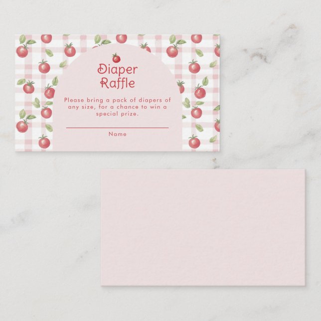 Our Little Tomato Baby Shower Enclosure Card  Begleitkarte (Vorne/Hinten)