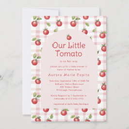 Our Little Tomato Baby Shower Invitation Pink  Einladung