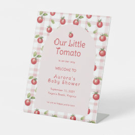 Our Little Tomato Baby Shower Welcome  Sockelschild