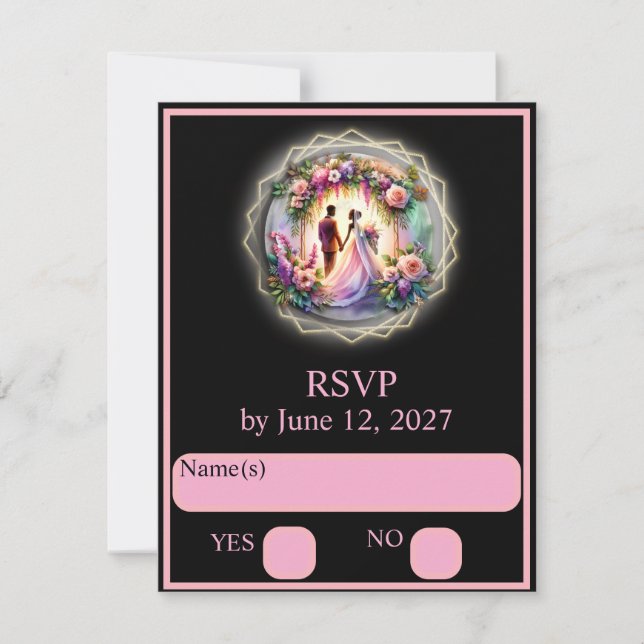 Our Love Is Brighter Than The Moon RSVP (Vorderseite)