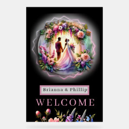 Our Love Shine Brighter Than The Moon Large Sign Acrylschild