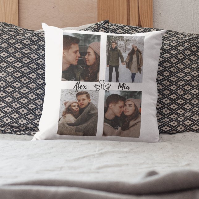Our Love Story – Couple Photo Throw Pillow Kissen (Von Creator hochgeladen)