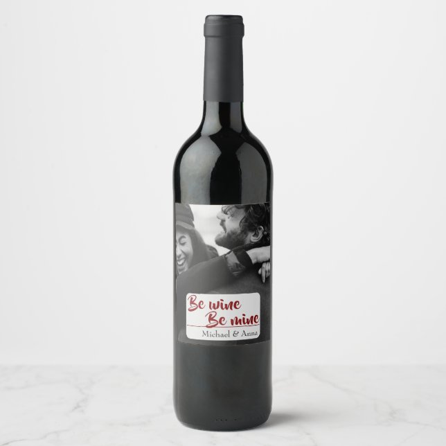 Our Love Story — Custom Photo Wine Label Weinetikett (Vorderseite)