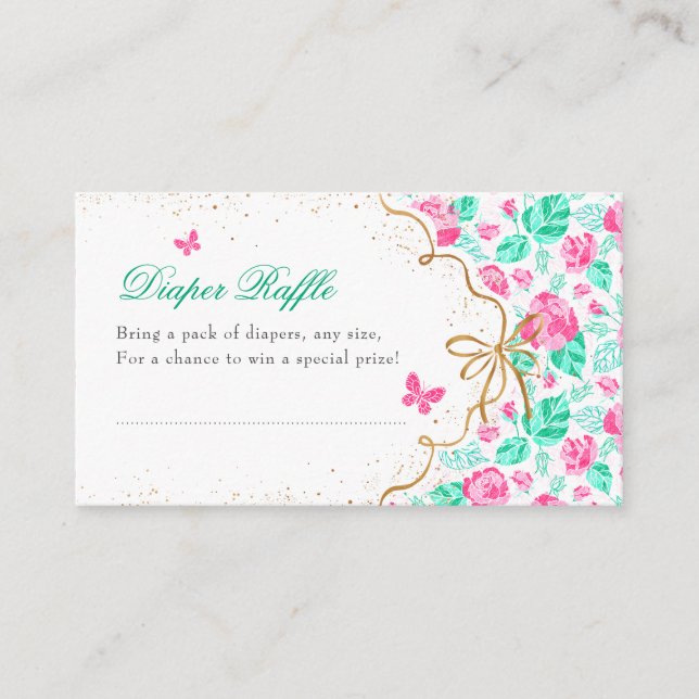 Our Lovely One Baby Shower Enclosure Card Begleitkarte (Vorderseite)