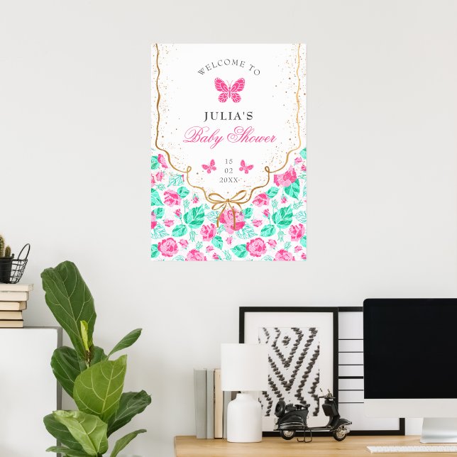 Our Lovely One Baby Shower Poster (Heimbüro)