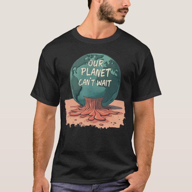 Our Planet Can’t Wait – Climate Action T-Shirt (Vorderseite)