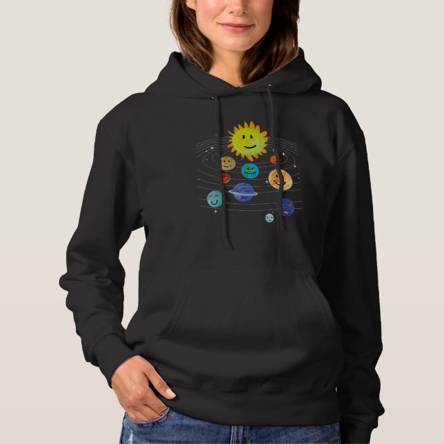Our Solar System planet Science Education Space bo Hoodie (Vorderseite)