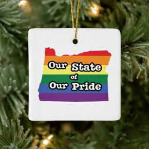 Our State of Our Pride   Oregon Keramikornament