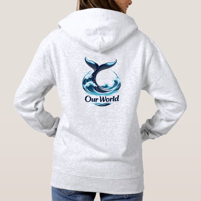 Our World Whale Tail Ocean Conservation Hoodie (Rückseite)