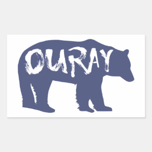 Ouray Bear Rechteckiger Aufkleber