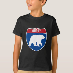 Ouray Colorado Bär Co Highway Interstate Schild So T-Shirt