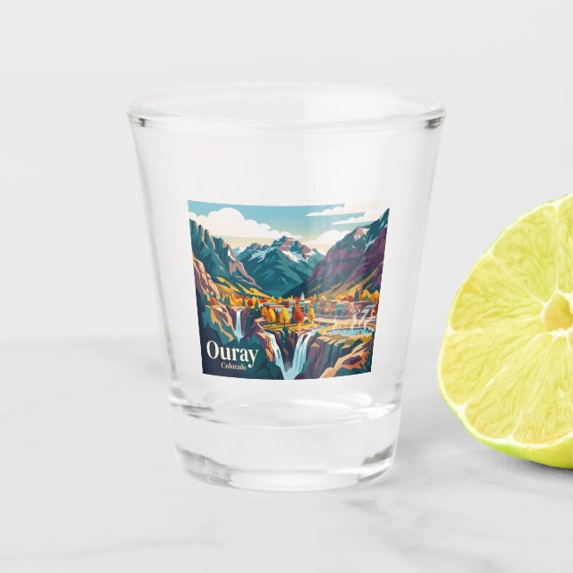 Ouray Colorado Schnapsglas (Vorderseite)