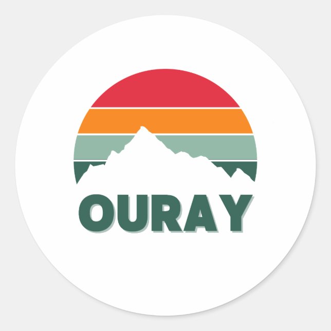 OURAY RUNDER AUFKLEBER (Vorderseite)