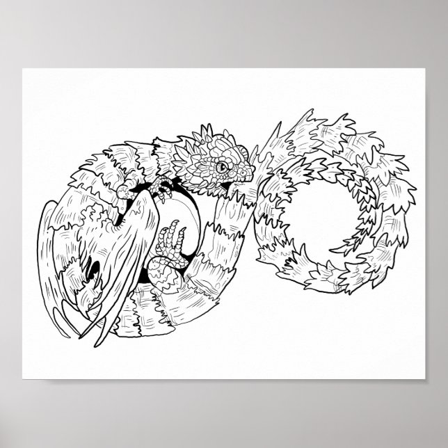 Ourboros Eternity Dragon Colorable Poster (Vorne)