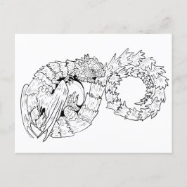 Ourboros Eternity Dragon Coloring Postkarte