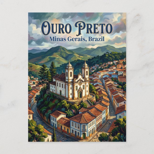 Ouro Preto Brasilien Postkarte (Vorderseite)