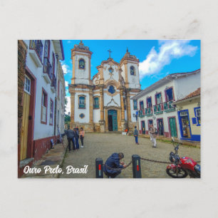 Ouro Preto, Minas Gerais, Brasilien, Kirche Postkarte