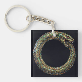 Ouroboros — Altes Schlangensymbol Runenposter Schlüsselanhänger