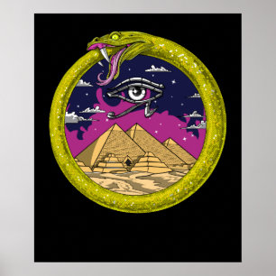 Ouroboros Antike ägyptische Pyramiden Poster