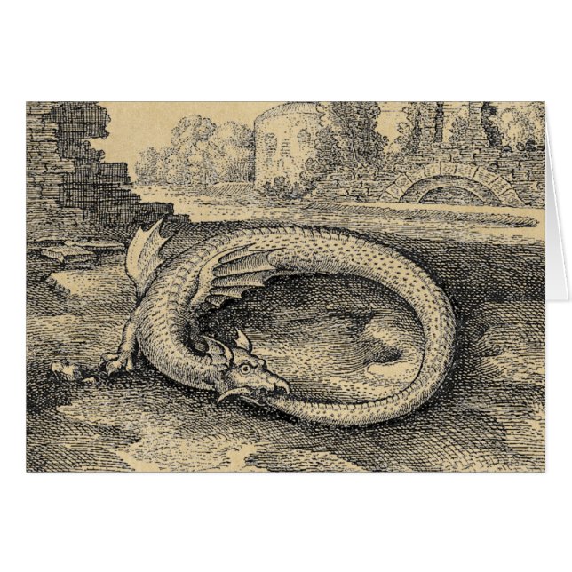 Ouroboros Drache Bitten ist eigener Schwanz (Vorderseite (Horizontal))