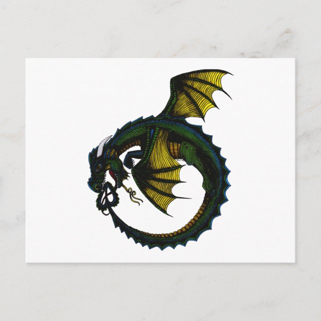 Ouroboros Dragon Postkarte (Vorderseite)