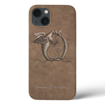 Ouroboros Dragons Imitate Leather mit Namen