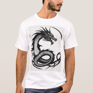 Ouroboros Ink - Designs für Minimalistische Drache T-Shirt
