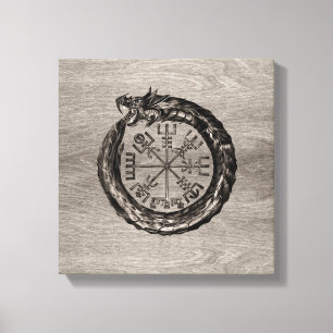 Ouroboros mit Vegvisir Leinwanddruck
