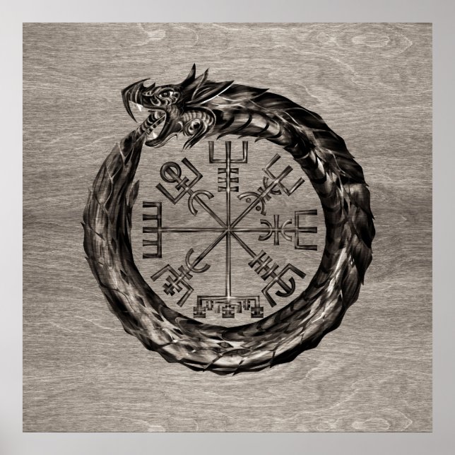 Ouroboros mit Vegvisir Poster (Vorne)