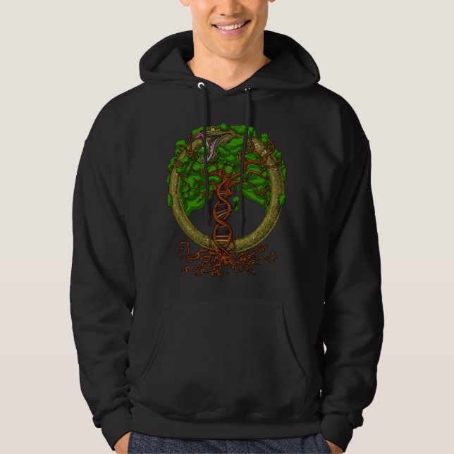 Ouroboros Schlangenbaum Hoodie (Vorderseite)
