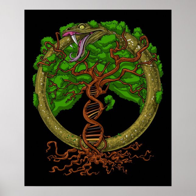 Ouroboros Schlangenbaum Poster (Vorne)