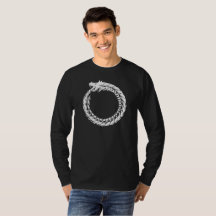 Ouroboros Shirt-weißer Drache, der Schwanz-T -