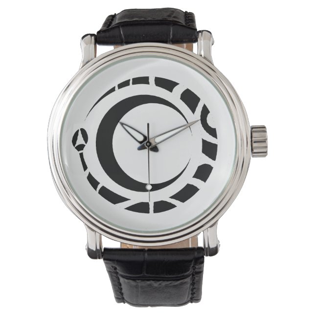 Ouroboros und Mond Armbanduhr (Vorderseite)