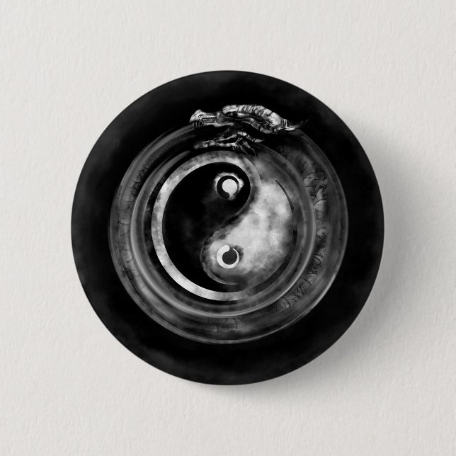 Ouroboros Yin - Yang Button (Vorderseite)