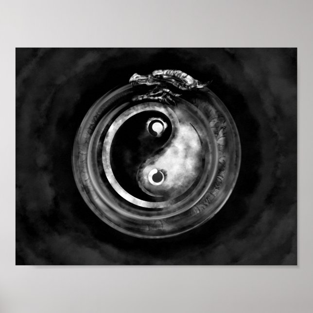 Ouroboros Yin - Yang Poster (Vorne)