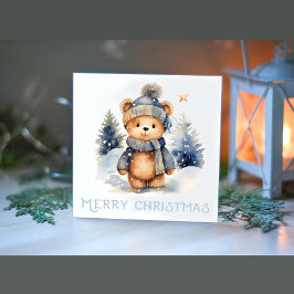 Ours en peluche dans la forêt, personnalisé magnetkarte