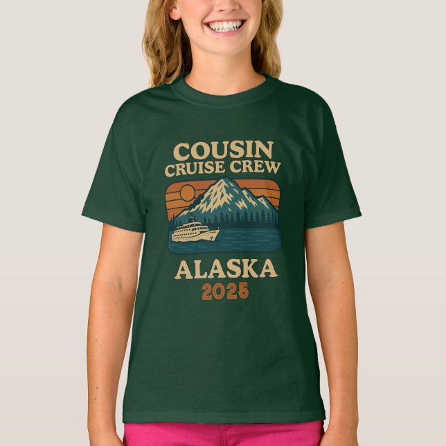 ousin Cruise Crew Alaska Custom Year T-Shirt (Vorderseite)