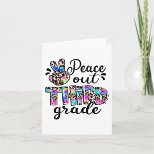 Out 3. Klassenstufe Tie Dye Frohen letzten Schulta Karte
