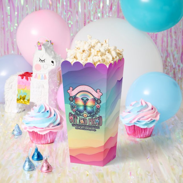 Out and Proud Gay Pride Party Geschenkschachtel (Party)