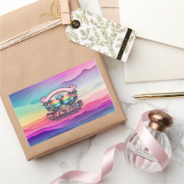 Out and Proud Gay Pride Party Rechteckiger Aufkleber