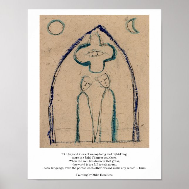 Out Beyond ideas Gedicht von Rumi Poster (Vorne)