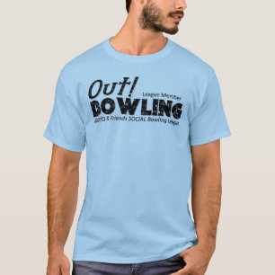 Out Bowling League 10 Jahre Original-Logo-T-Shirt T-Shirt